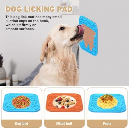 Lick Mat for Dogs Slow Feeder Licking Mat Anxiety Relief Lick Pad with Suction Cups for Peanut Butter Food Treats